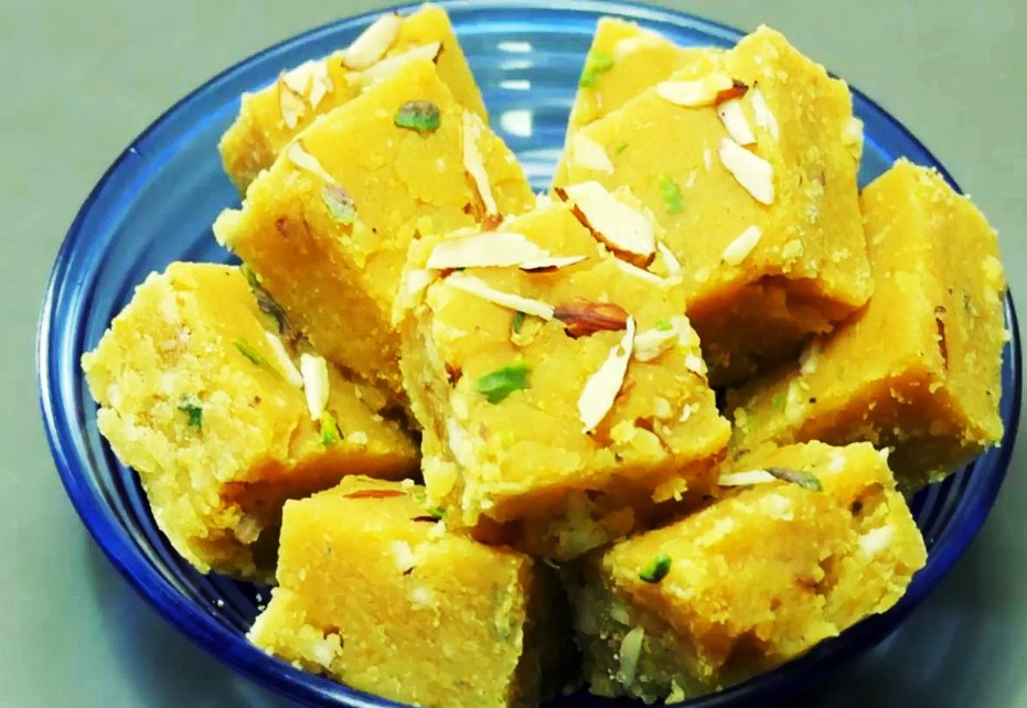 Chana Dal Burfi, a vegan Indian sweet