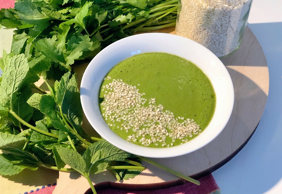 Sesame Green Chutney Recipe