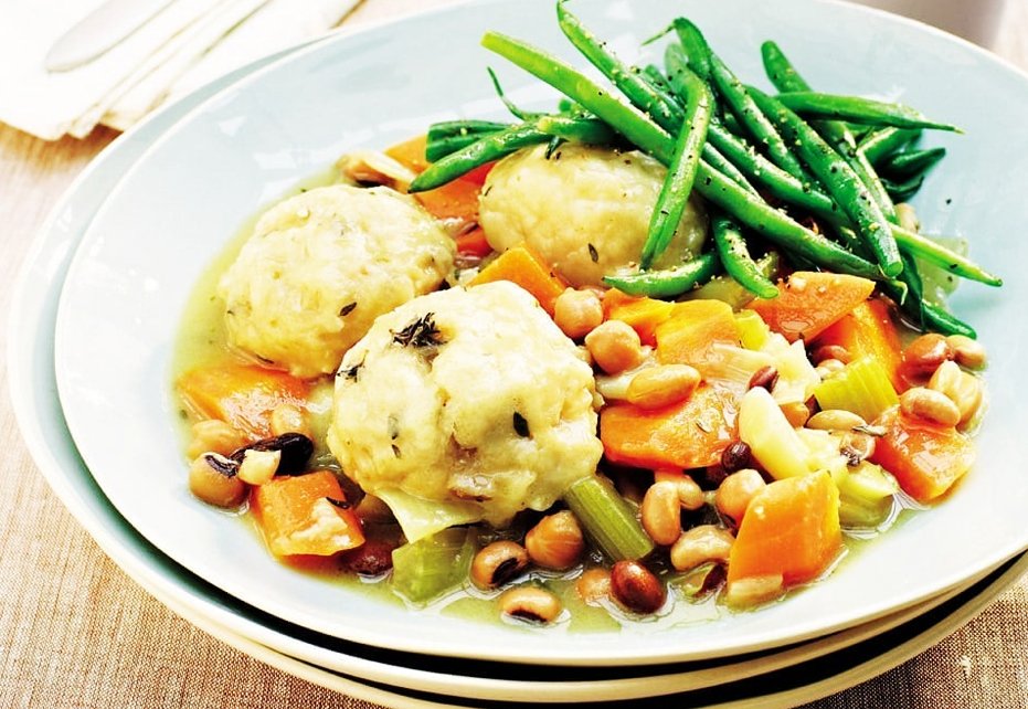 Vegetable Stew and Dumplings Recipe